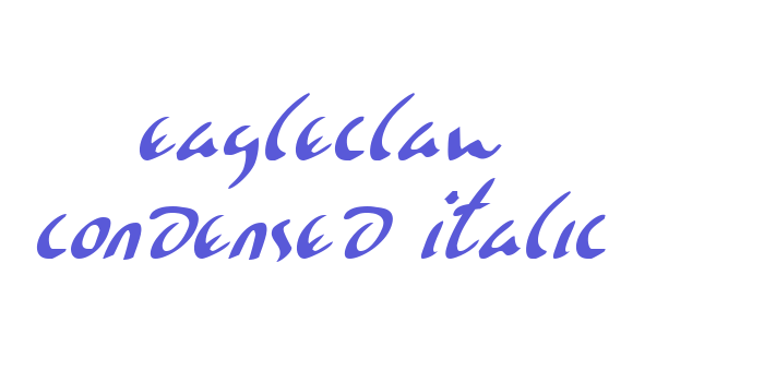 Eagleclaw Condensed Italic Font