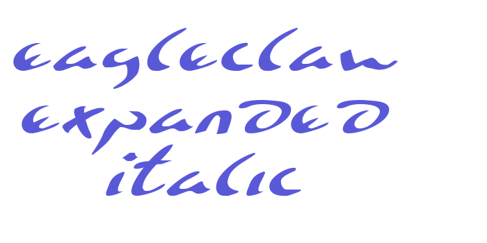 Eagleclaw Expanded Italic Font