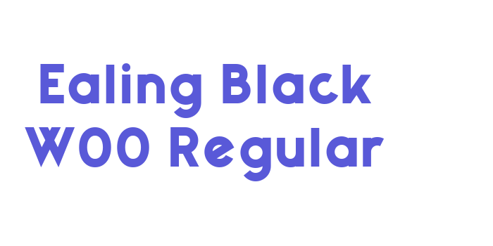 Ealing Black W00 Regular Font