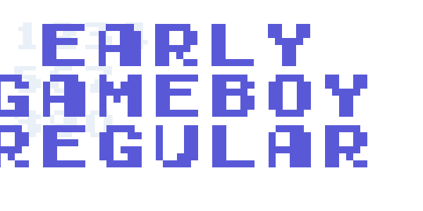 Early GameBoy Regular font