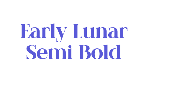 Early Lunar Semi Bold font free