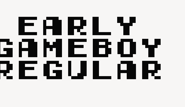 Early GameBoy Regular Font