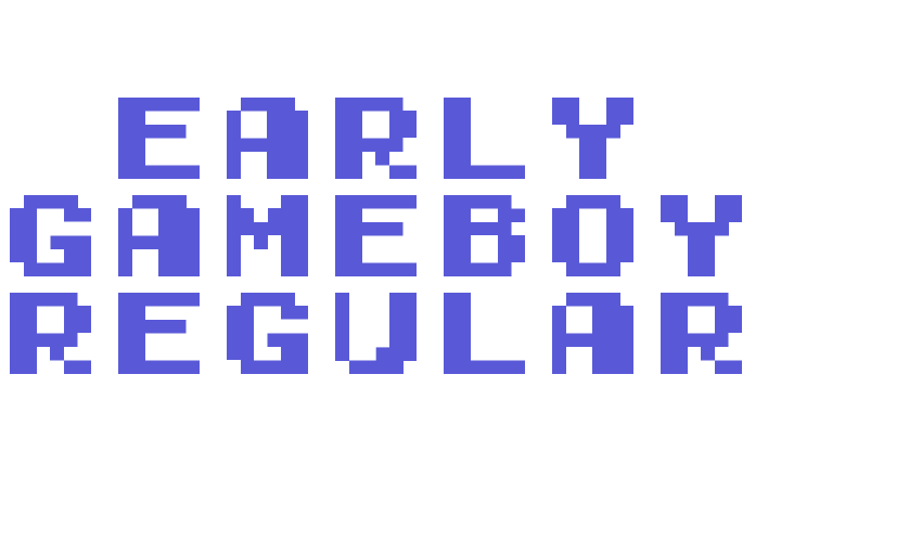 Early GameBoy Regular Font Download