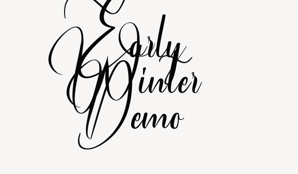 Early Winter Demo Font