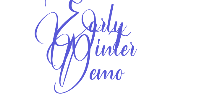 Early Winter Demo Font Download