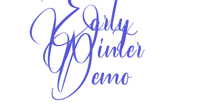 Early Winter Demo Font