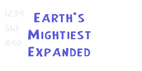 Earth’s Mightiest Expanded font