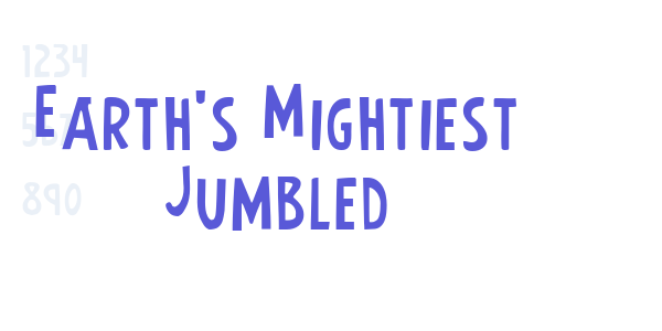 Earth’s Mightiest Jumbled font free