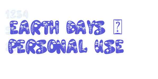 Earth Days – personal use font free