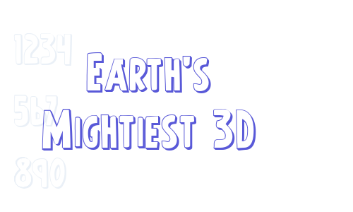 Earth’s Mightiest 3D Font Download