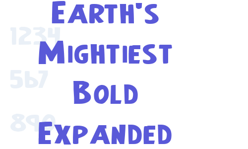 Earth’s Mightiest Bold Expanded Font Download