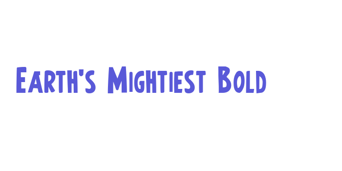 Earth’s Mightiest Bold Font Download