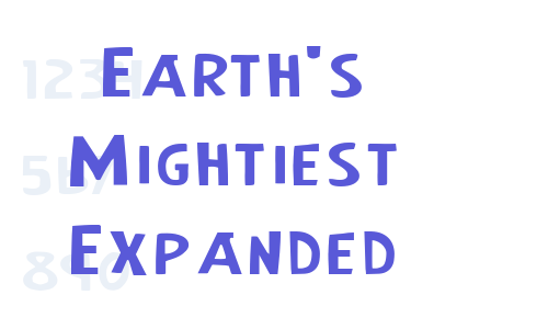 Earth’s Mightiest Expanded Font Download