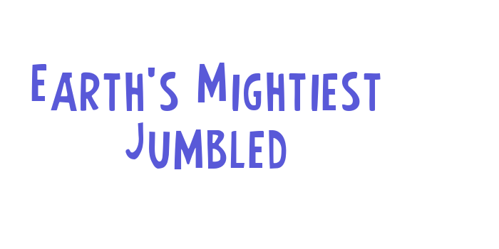 Earth’s Mightiest Jumbled Font Download