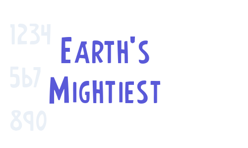 Earth’s Mightiest Font Download