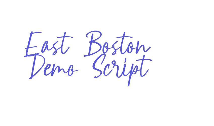 East Boston Demo Script Font Download