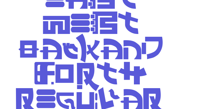 East West Backand Forth Regular Font Download