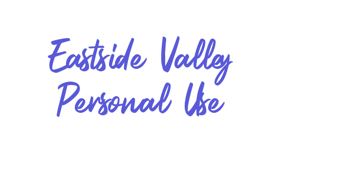 Eastside Valley Personal Use Font