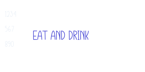 Eat And Drink font