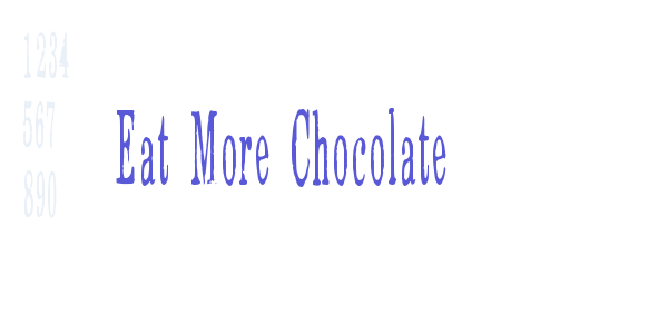 Eat More Chocolate font free