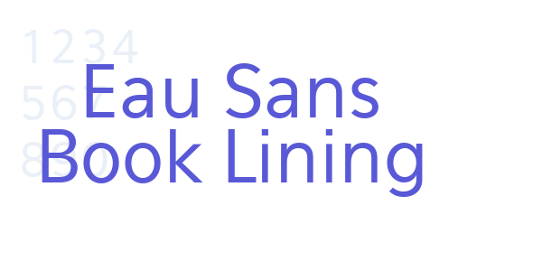 Eau Sans Book Lining font free