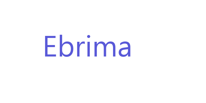 Ebrima Font