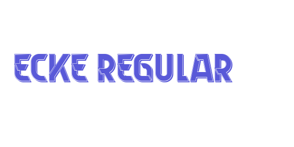 Ecke Regular font