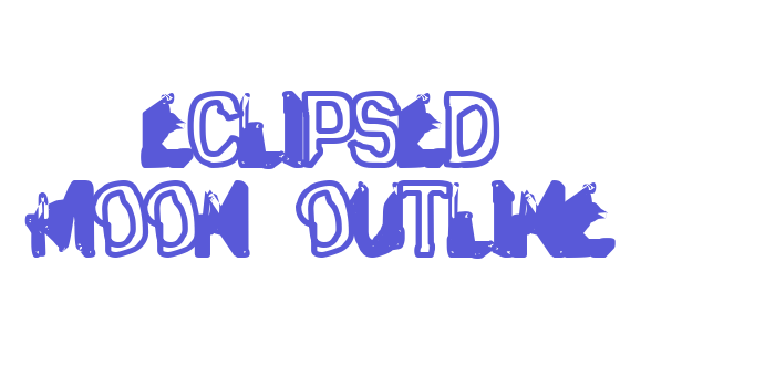 Eclipsed Moon  Outline Font Download