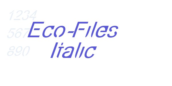 Eco-Files Italic font