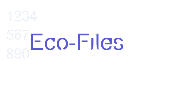 Eco-Files font