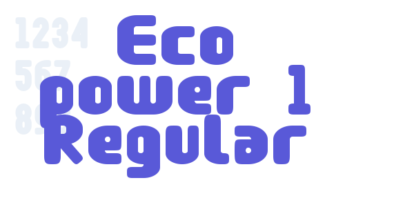 Eco power 1 Regular font