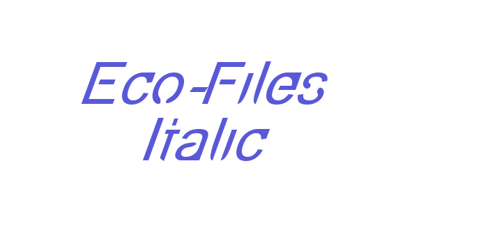 Eco-Files Italic Font Download