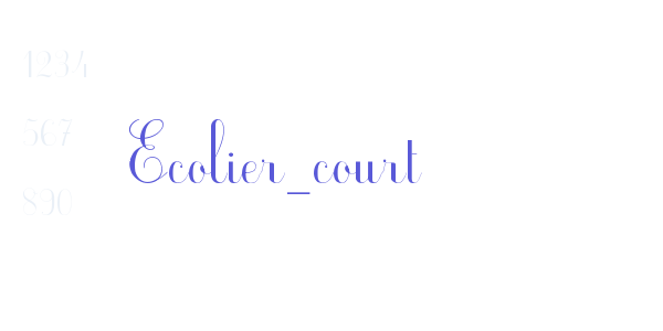 Ecolier_court font free