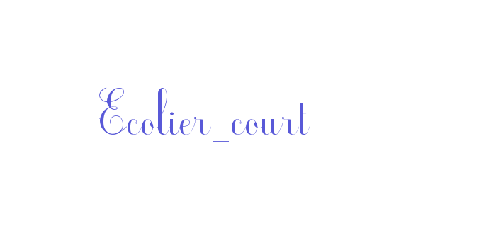 Ecolier_court Font Download