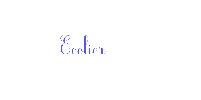 Ecolier Font Download