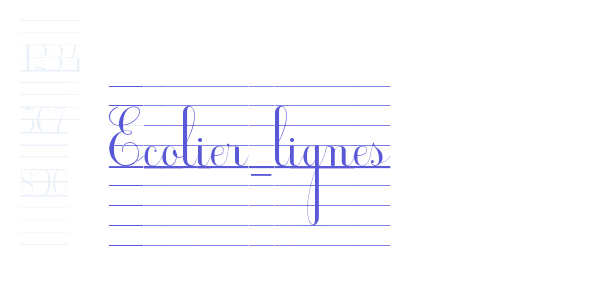 Ecolier_lignes font free