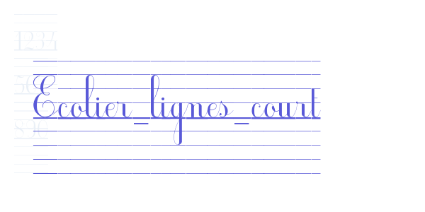 Ecolier_lignes_court font free