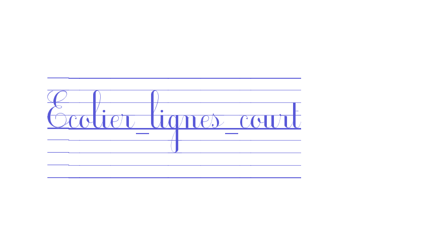 Ecolier_lignes_court Font