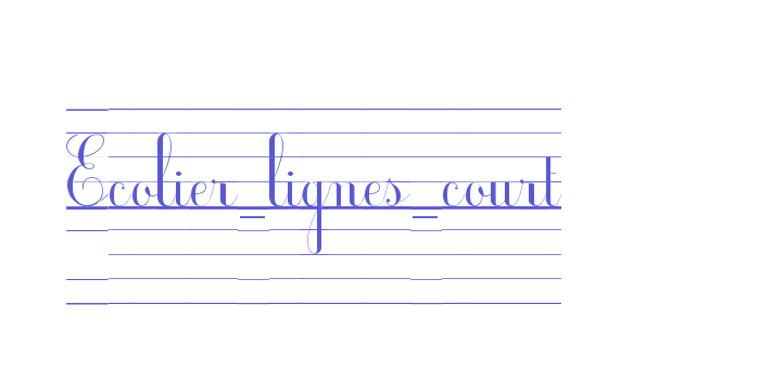 Ecolier_lignes_court Font Download