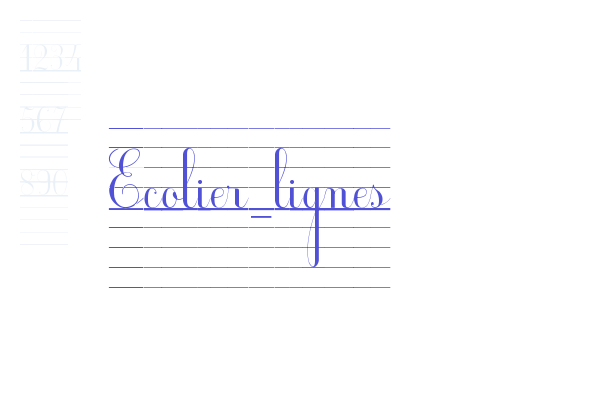 Ecolier_lignes Font Download