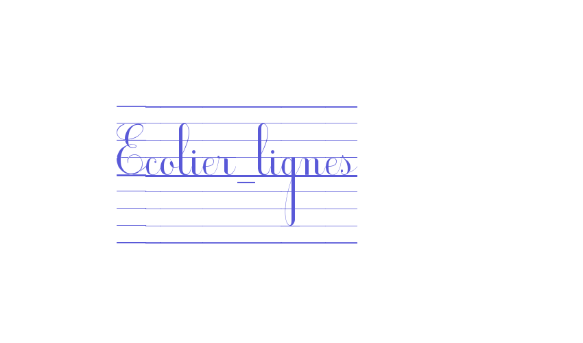 Ecolier_lignes Font