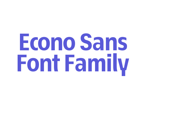 Econo Sans Font Family Font