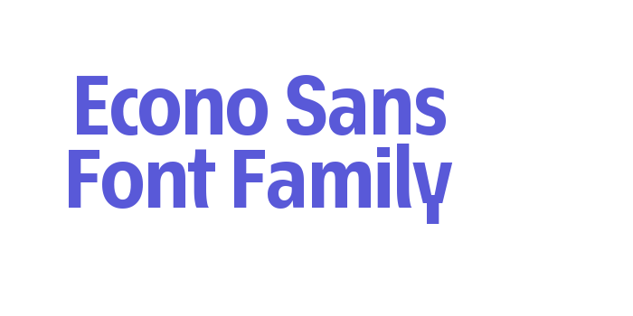 Econo Sans Font Family Font Download