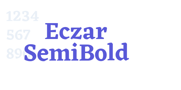 Eczar SemiBold font free