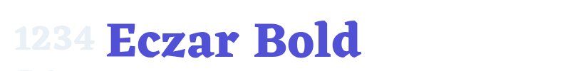 Eczar Bold-font
