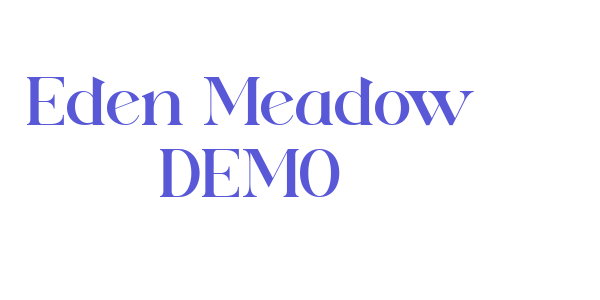 Eden Meadow DEMO font free