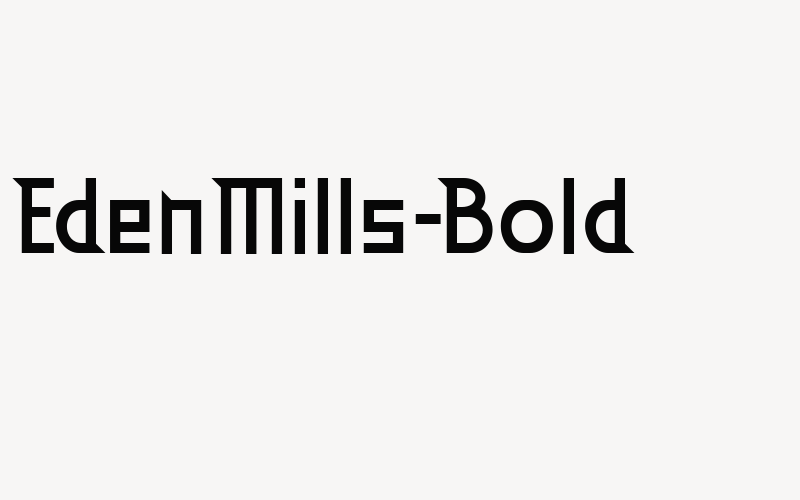 EdenMills-Bold Font