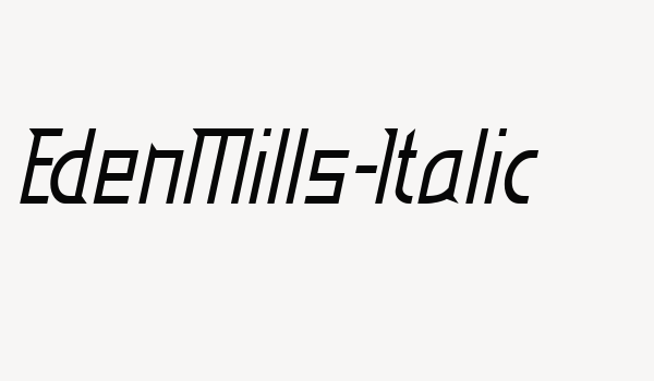 EdenMills-Italic Font