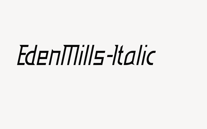 EdenMills-Italic Font