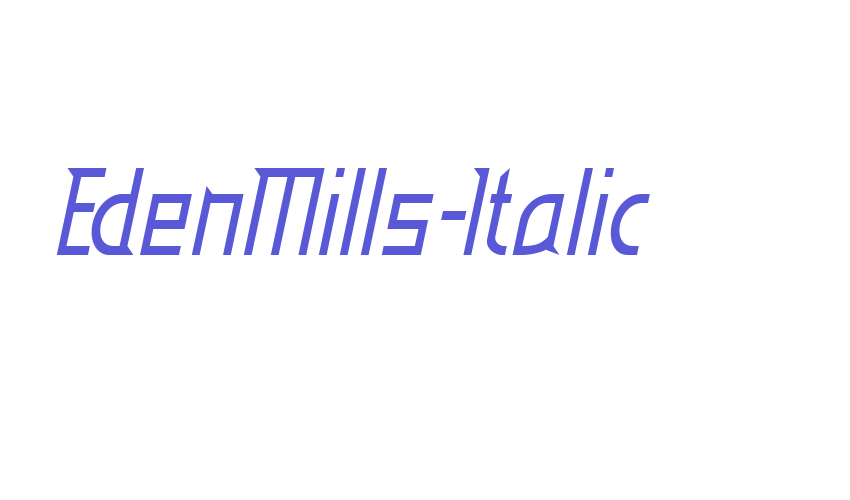 EdenMills-Italic Font